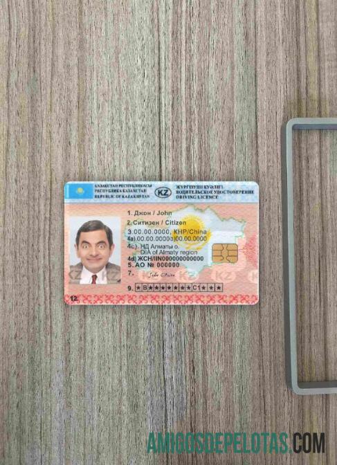 Cazaquistão DL fotovisual frontal exemplo real